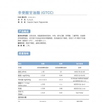 辛癸酸甘油酯(GTCC)
